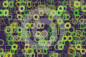 Abstract colored mixed shape pattern. Ellipses, concept, canvas & effect.