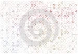 Abstract colored mixed shape pattern. Square, rectangle, canvas & effect.