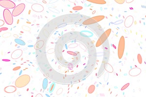 Abstract colored motion, particle or random shape pattern. Dust, motion , repeat & overlap.
