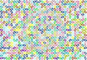 Abstract colored oval & mixed shape pattern. Cover, details, circles & digital.