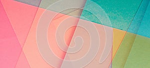 Abstract colored paper background geometric pastel tone wallpaper banner