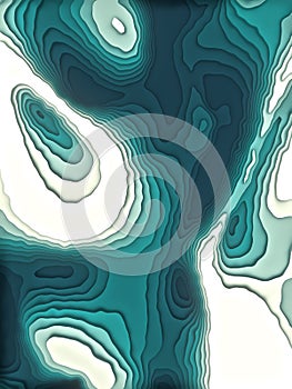 Abstract colored paper cut art background design for website template. Topography map concept. 3d rendering