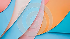 Abstract colored paper texture background. Minimal composition with geometric shapes and lines