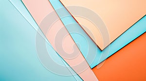 Abstract colored paper texture background. Minimal composition with geometric shapes and lines