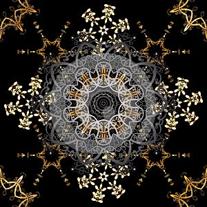 Golden element on a black and gray colors