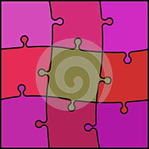 Abstract colored puzzle background