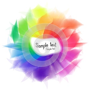 Abstract Colored Rainbow Text Template