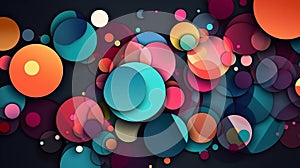 Abstract colored round shapes forming a colorful background