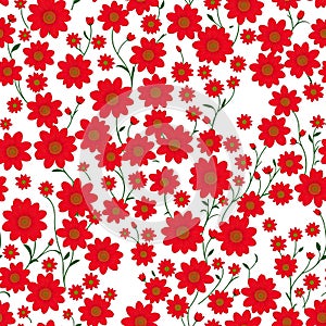 Abstract colored seamless pattern. flowers.