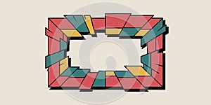 Abstract colored shapes in a loop Vector