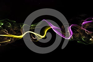 Abstract colored smoke