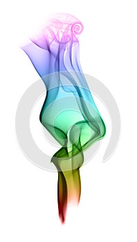 Abstract colored smoke