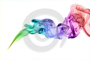 Abstract colored smoke