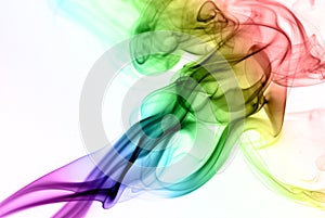 Abstract colored smoke