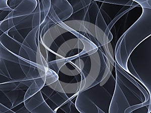 Abstract colored smoke on a black background