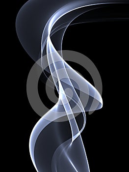Abstract colored smoke isolated on a black background