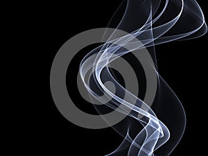 Abstract colored smoke isolated on a black background