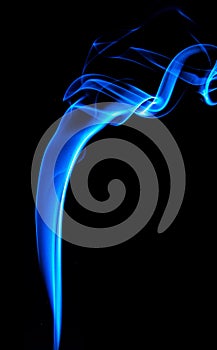 Abstract colored smoke isolated in black background