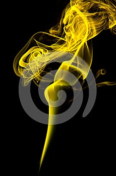 Abstract colored smoke isolated in black background