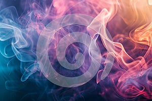 Abstract colored smoke. Neon pink purple, blue colors smoke background