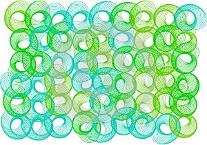 Abstract colored springs shape pattern. Art, mosaic, geometric & vector.