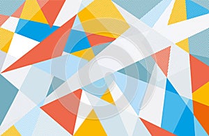 Abstract colored triangles. Geometric background