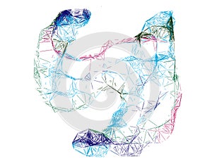 Abstract colored triangles