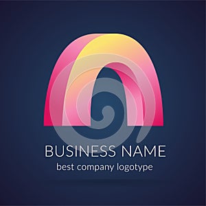 Abstract colored vector logtype for company