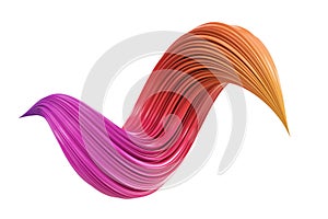 Abstract colorful 3D paint swirl