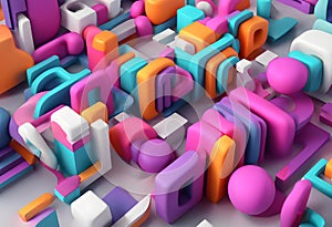 abstract colorful 3d shape