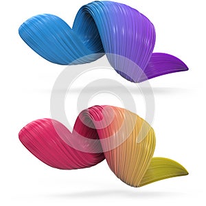 Abstract colorful 3D swirl