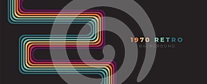 Abstract colorful 70s background vector. Vintage Retro Colors from the 1970s 1900s, 80s, 90s. retro style wallpaper