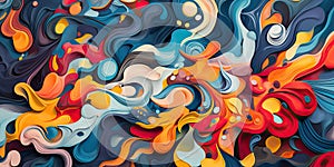 Abstract and colorful art for wallpaper.