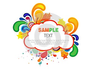 Abstract colorful artistic explode vector illustration