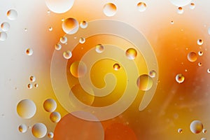 Abstract colorful backdrop with oil drops on water surface. Abstract background