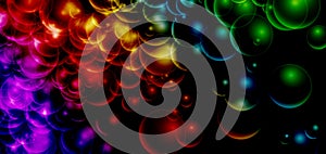 Abstract colorful background with bubbles