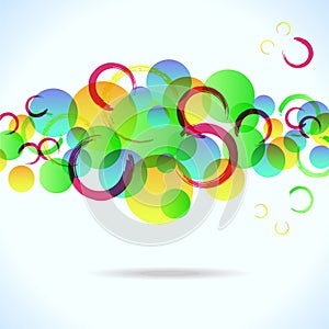 Abstract colorful background with circles