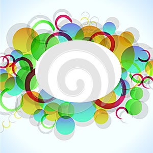 Abstract colorful background with circles