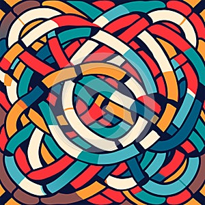 abstract colorful background with circles and lines in the style of stained glass Generative AI