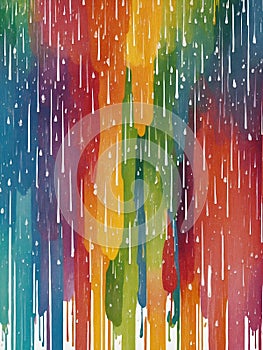 Abstract colorful background with color splashes and rain