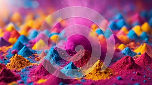 abstract colorful background colorful powders are scattered on a table