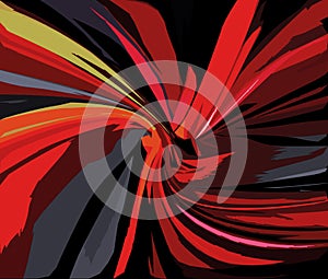 Abstract colorful Background. Red, orange, grey and acid green on black color