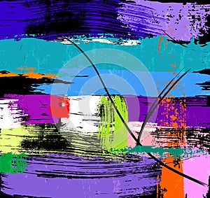 abstract colorful background composition, illustration with paint strokes and splashes, design template