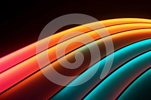 Abstract colorful background with curved lines in red, orange, and blue shades