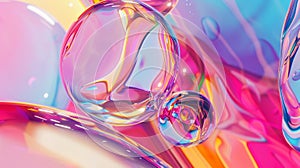 Abstract colorful background. 3d illustration, 3d rendering. Ai generative