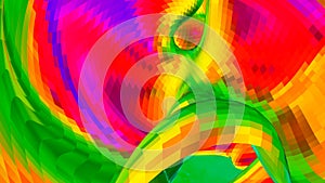 abstract colorful background. deformed wave iridescent surface. 3d render