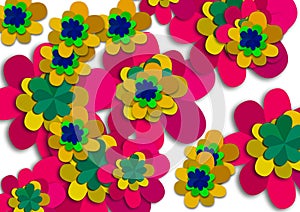 Abstract colorful flower background design