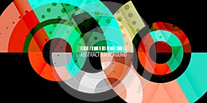 Geometric colorful abstract shape background template design layout