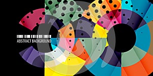Geometric colorful abstract shape background template design layout