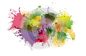 Abstract colorful background of ink stains